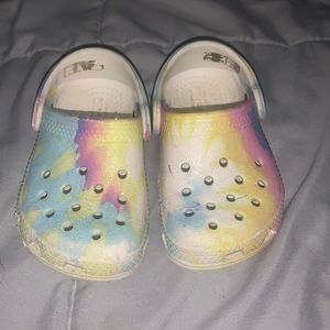 Tie dye Crocs